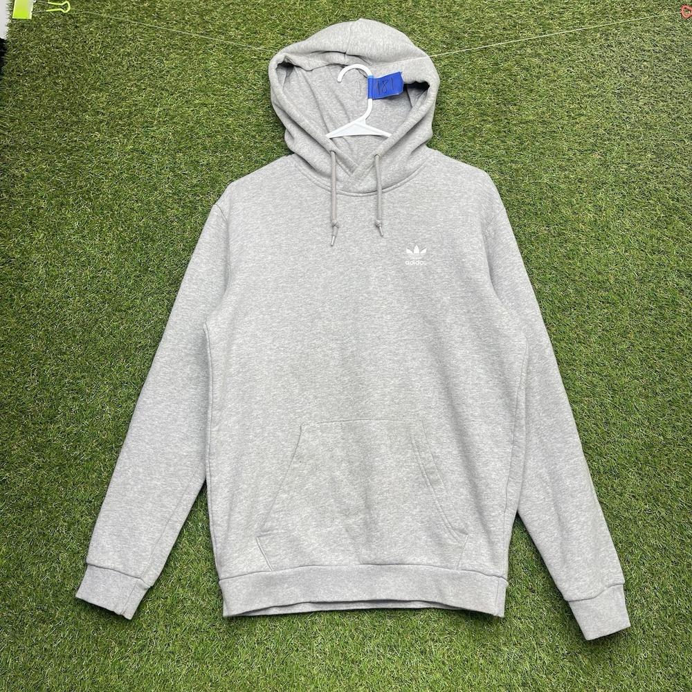 Adidas Hoodie Mens Small Gray Logo Sweatshirt Casual Everyday Comfort Lounge